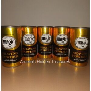 Lot of 5 *NEW*  SoftSheen Carson Magic Razorless Shaving Powder GOLD 4.5 oz (ea)